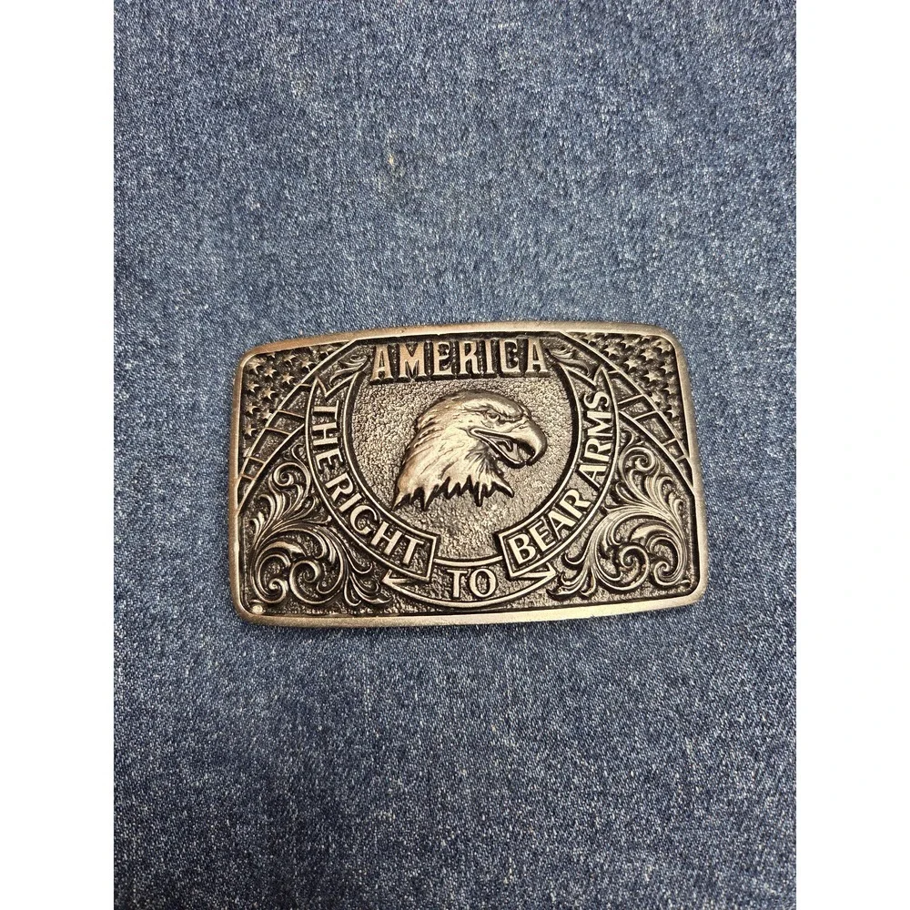 Montana Silversmiths Right To Bear Arms Eagle Belt Buckle